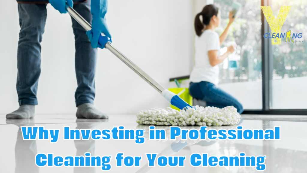 Professional cleaning services for homes and businesses, with a cleaner using eco-friendly products to ensure a spotless and healthy environment.